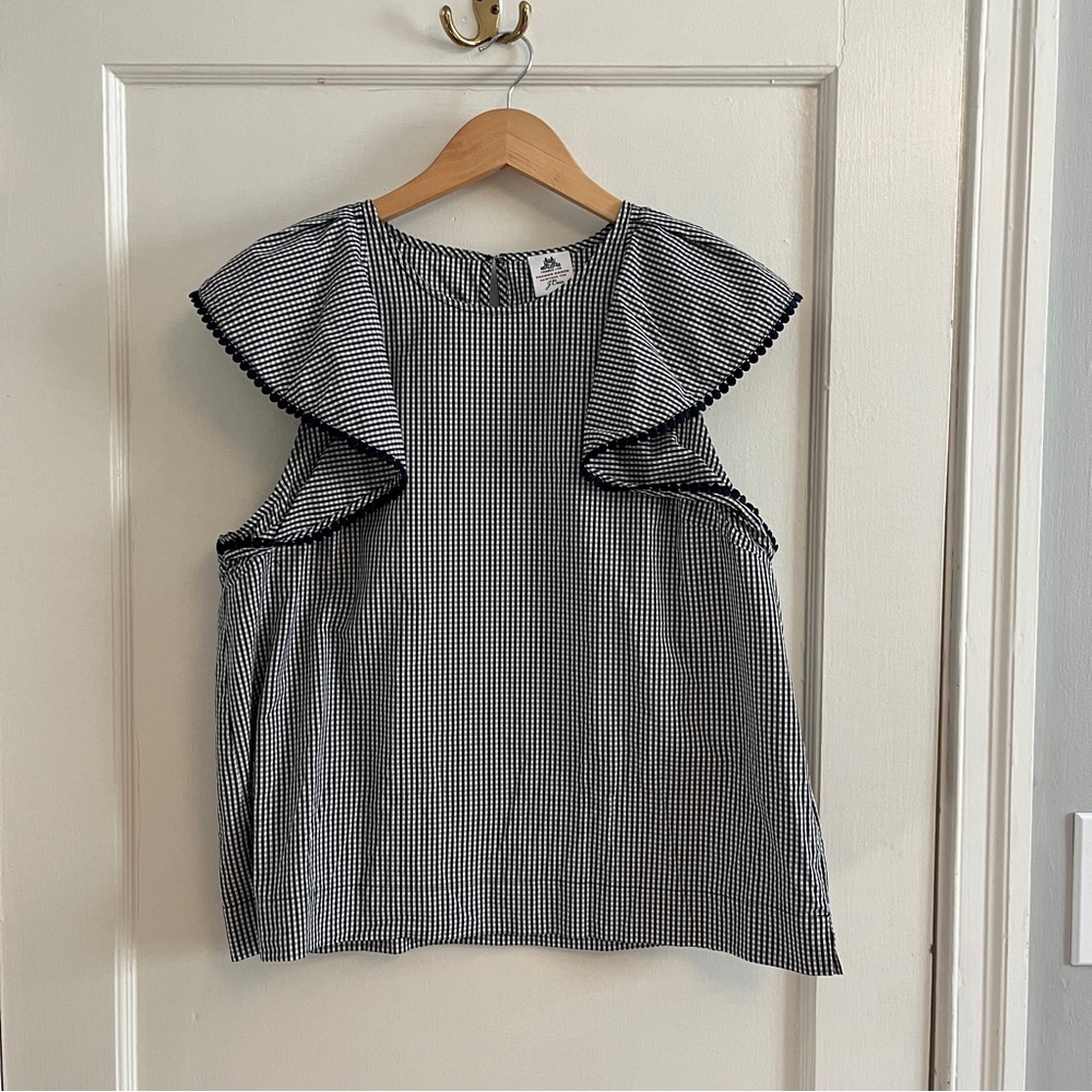 J.Crew | Thomas Mason for J.Crew Flutter-Sleeve , Size L